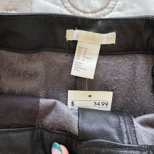 H&M faux leather pants! NWT!